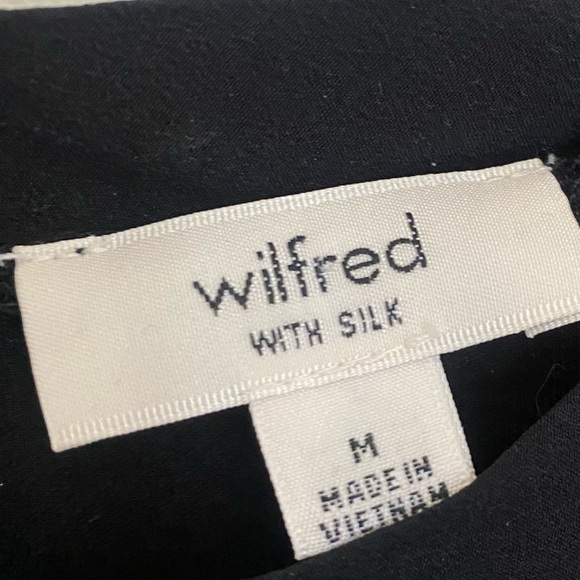 Wilfred Aritzia Capucine Twofer Shirt Black Size Medium - Picture 5 of 9